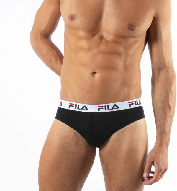 Slip Uomo Fila Morbido Cotone Intimo Comodo Nero-4