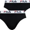 Slip Uomo Fila Morbido Cotone Intimo Comodo Nero-0