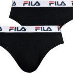Slip Uomo Fila Morbido Cotone Intimo Comodo Nero-0