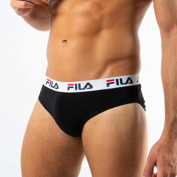 Slip Uomo Fila Morbido Cotone Intimo Comodo Nero-2