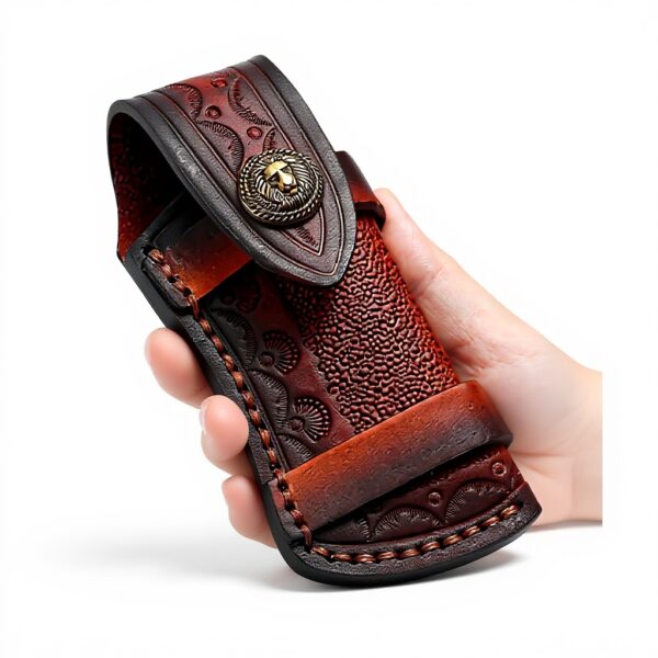 Fodero per coltello in pelle Jilskl design rilievo portatile