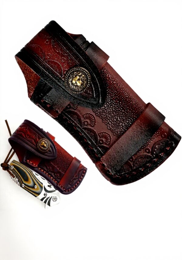 Fodero per coltello in pelle Jilskl design rilievo portatile