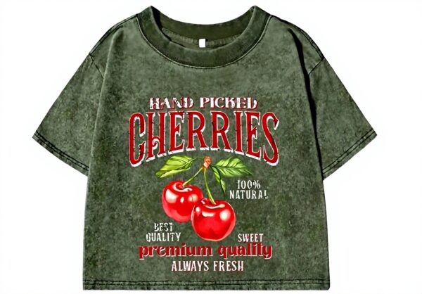 Maglietta Donna FZCXHONJ Cotone Morbida Design Grafico Verde