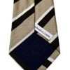 Cravatte uomo DRAKES LONDON seta righe beige marrone
