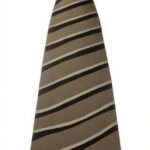 Cravatte uomo DRAKES LONDON seta righe beige marrone