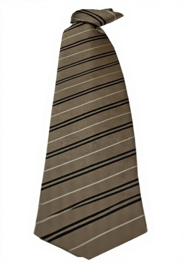 Cravatte uomo DRAKES LONDON seta righe beige marrone