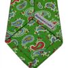 Cravatta Drakes London Uomo Seta Fantasia Cashmere Verde