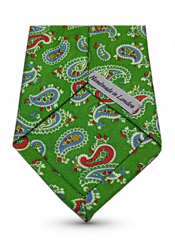 Cravatta Drakes London Uomo Seta Fantasia Cashmere Verde