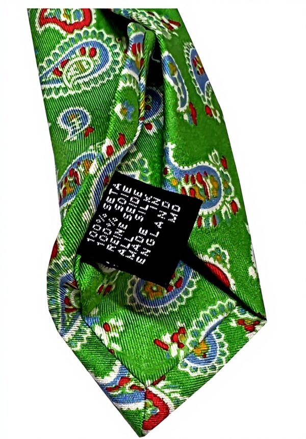 Cravatta Drakes London Uomo Seta Fantasia Cashmere Verde