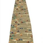 Cravatta uomo Drakes London seta fantasia barche beige