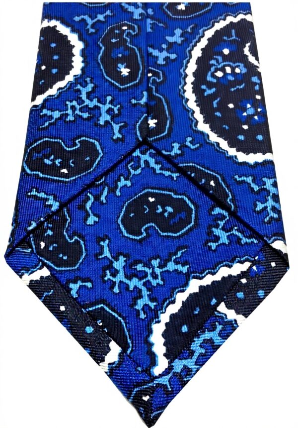 Cravatta uomo DRAKES LONDON seta fantasia cashmere azzurro