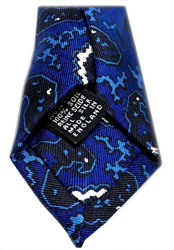 Cravatta uomo DRAKES LONDON seta fantasia cashmere azzurro