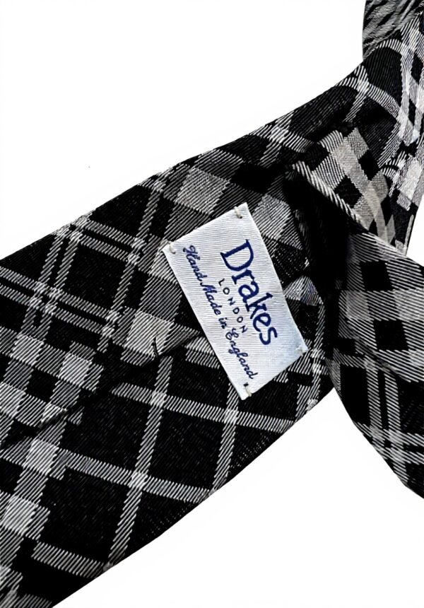 Cravatta uomo Drakes London seta patchwork quadri