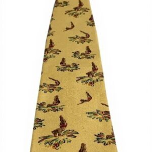 Cravatta uomo Drakes London seta fantasia tuffi gialla