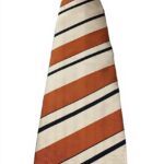 Cravatta uomo Drakes London seta righe ecru cuoio nero