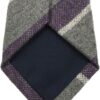 Cravatta uomo Drake's London cashmere righe grigio viola-2