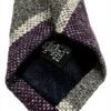 Cravatta uomo Drakes London cashmere righe grigio viola