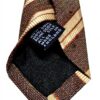 Cravatta uomo DRAKES LONDON seta righe marrone beige cuoio