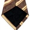Cravatta uomo DRAKES LONDON seta righe marrone beige cuoio