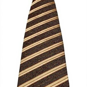 Cravatta uomo DRAKES LONDON seta righe marrone beige cuoio