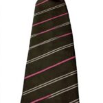 Cravatta uomo Drakes London seta righe verde rosa ecru