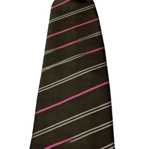 Cravatta uomo Drakes London seta righe verde rosa ecru