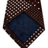 Cravatta uomo DRAKES LONDON marrone patchwork pois seta