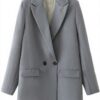 Haitpant Blazer Donna Drak Gray S Tessuto Morbido Ufficio