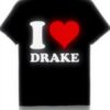 Camicia I Heart Drake Donna Nero V-Neck Musica Leggera