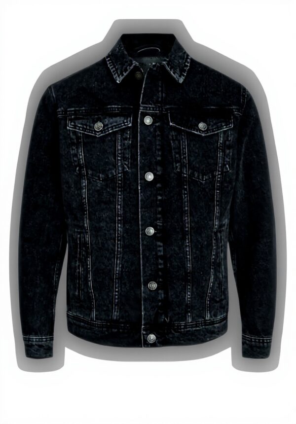 Giaccone Denim JACK JONES Uomo Nero Blu Design Moderno