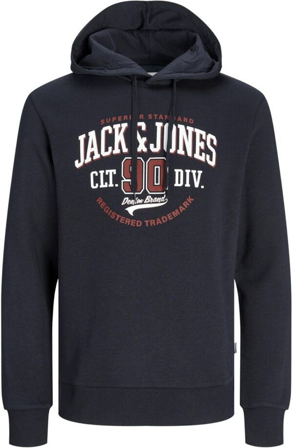 Felpa con cappuccio JACK & JONES logo cotone poliestere uomo-1