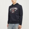Felpa con cappuccio JACK & JONES logo cotone poliestere uomo-2