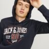 Felpa con cappuccio JACK & JONES logo cotone poliestere uomo-7