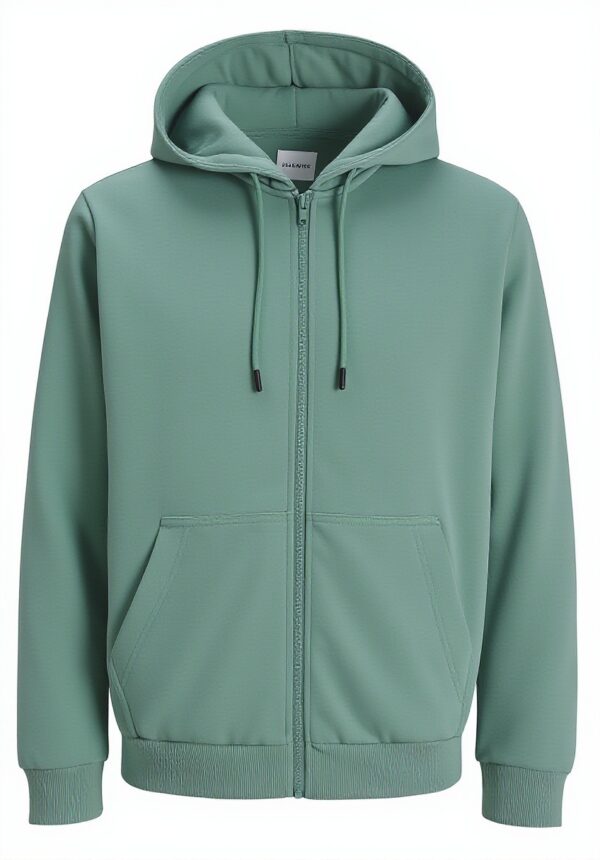 Felpa con cappuccio JACK & JONES uomo zip ampia vestibilità