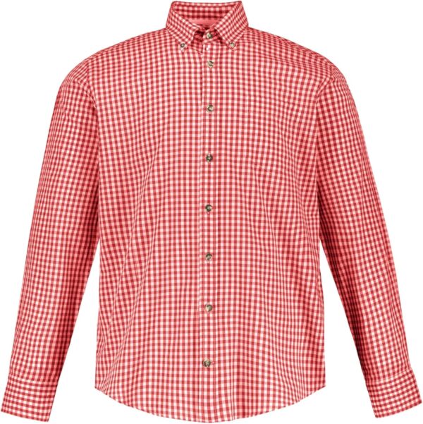 Camicia a quadri JP1880 stile Tracht colletto button-down-1