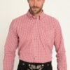 Camicia a quadri JP1880 stile Tracht colletto button-down-4