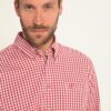 Camicia a quadri JP1880 stile Tracht colletto button-down-6