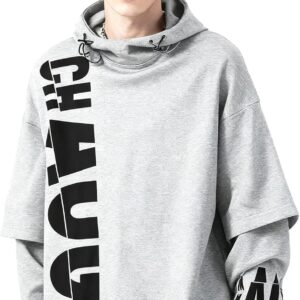 Felpa con Cappuccio Uomo KENAIJING Morbida Design Hip Hop-0