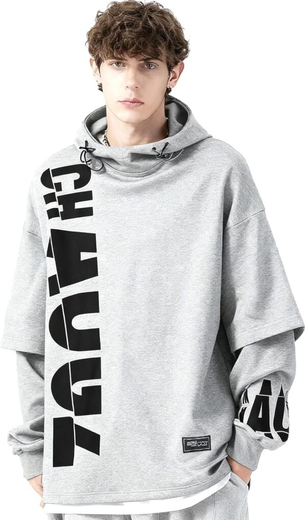 Felpa con Cappuccio Uomo KENAIJING Morbida Design Hip Hop-0