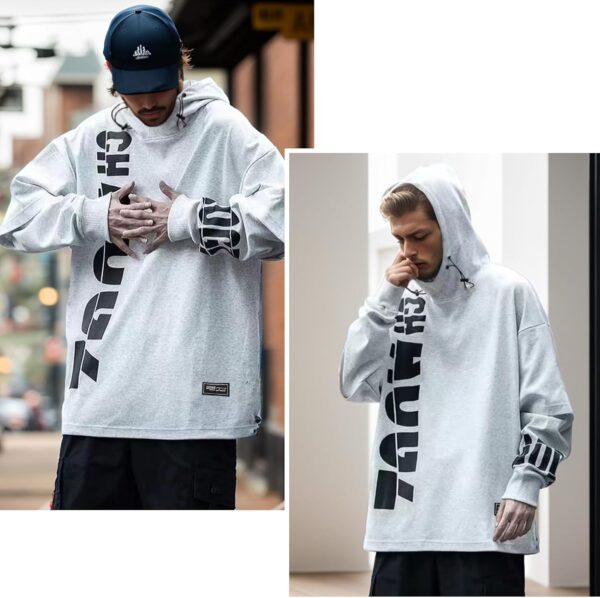 Felpa con Cappuccio Uomo KENAIJING Morbida Design Hip Hop-4