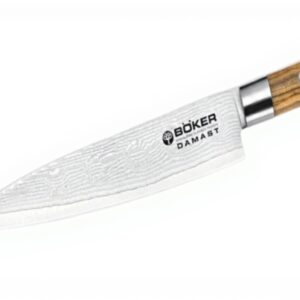 Böker Damast Olive Coltello da Chef Lama Damasco Legno