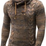 Maglione da uomo Leif Nelson poliacrilico cappuccio-0