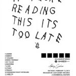 Poster Drake If Youre Reading This Tela Decorazione Camera