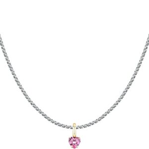 Collana Donna Morellato Cuore Acciaio Zirconi Grigio-0