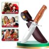 Coltello da caccia NedFoss lama D2 manico legno rosso