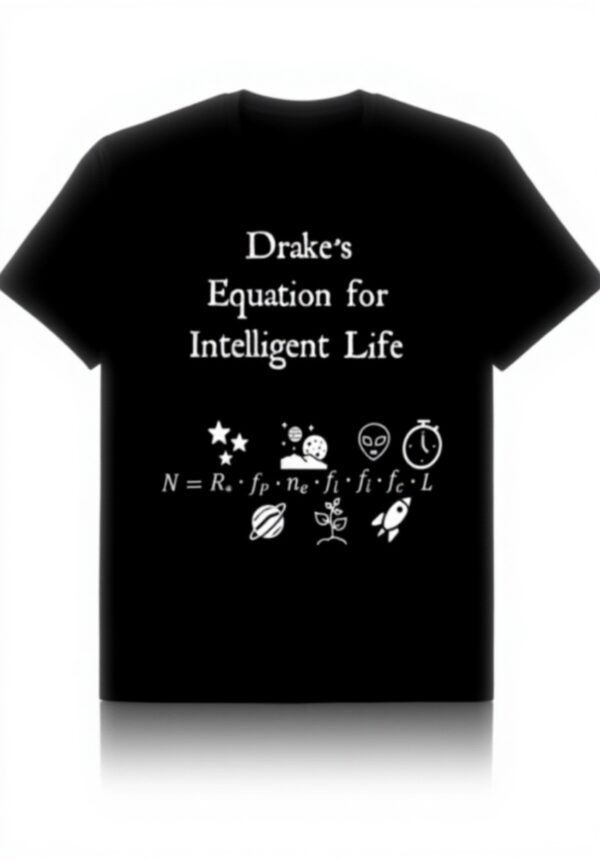 Maglietta Nerdy Drakes Equation Scienza Spazio Fisica