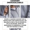 Niscioma Felpa con Cappuccio Zip Uomo Cotone Poliestere-2