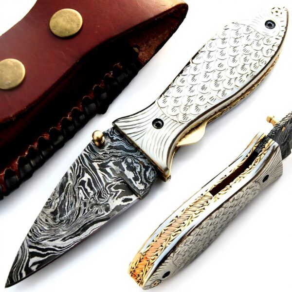 PAL 2000 KNIVES Coltello Acciaio Damasco Mano Chef Cucina