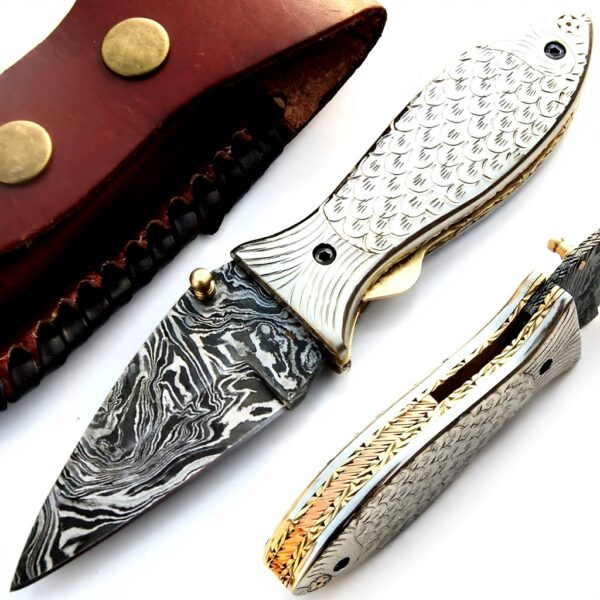 PAL 2000 KNIVES Coltello Acciaio Damasco Mano Chef Cucina