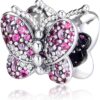 Pandocci Farfalla Bead 925 Argento Charm Bracciali Moda-0